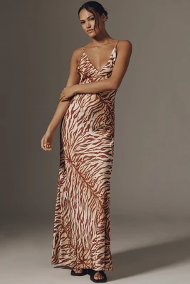 Ronny Kobo Rowan V-Neck Maxi Slip Dress