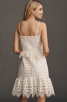 Walter Baker Juniper Strapless Ruffled Lace Mini Dress