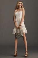 Walter Baker Juniper Strapless Ruffled Lace Mini Dress