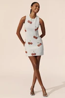 Helsi Zuri Sleeveless Rhinestone Cherries Sheath Mini Dress