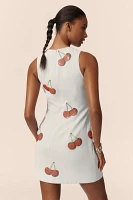 Helsi Zuri Sleeveless Rhinestone Cherries Sheath Mini Dress