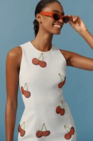 Helsi Zuri Sleeveless Rhinestone Cherries Sheath Mini Dress