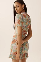 Dress The Population Chandler Short-Sleeve Ruched Mini