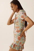 Dress The Population Chandler Short-Sleeve Ruched Mini