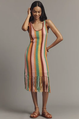 Farm Rio x Anthropologie Sleeveless Stripe Midi Dress