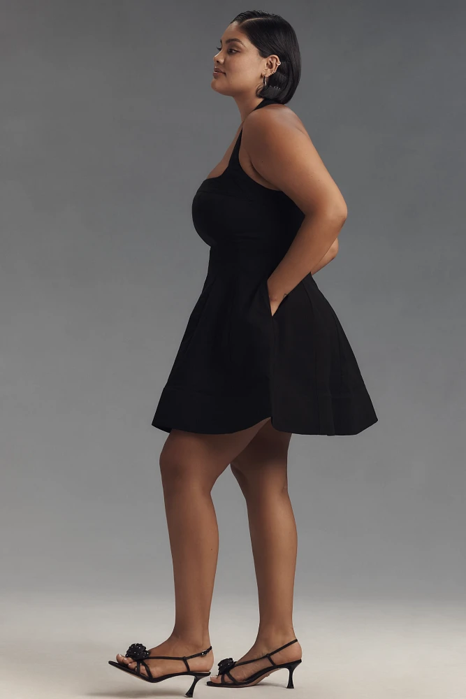 Maeve Square-Neck Fit-and-Flare Mini Dress