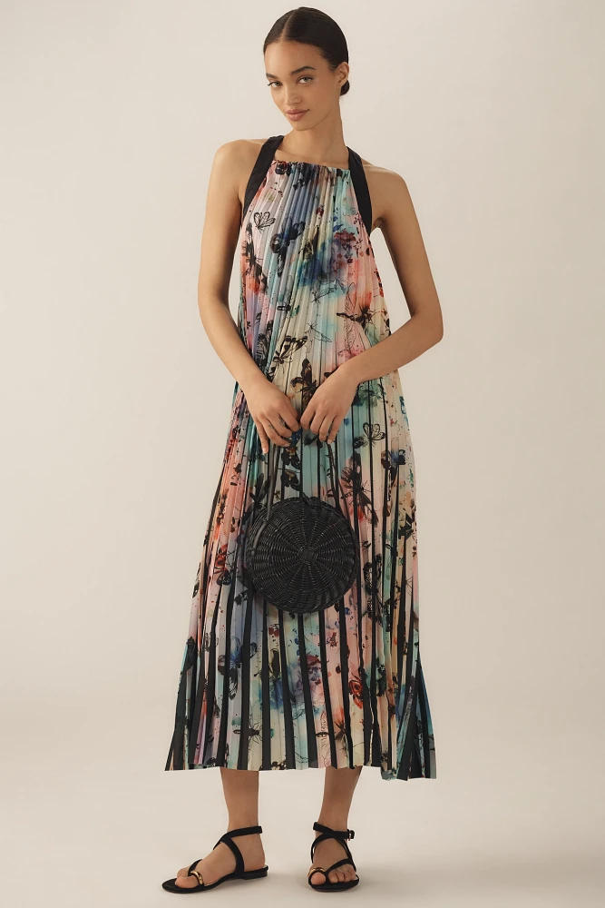 By Anthropologie Sleeveless Pleated Dress