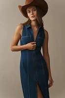 Pilcro Fitted Denim Midi Dress