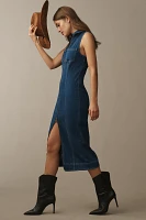 Pilcro Fitted Denim Midi Dress