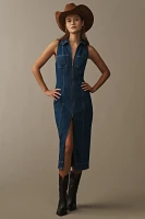 Pilcro Fitted Denim Midi Dress