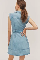 Derek Lam 10 Crosby Sleeveless Belted Denim Mini Dress