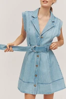 Derek Lam 10 Crosby Sleeveless Belted Denim Mini Dress