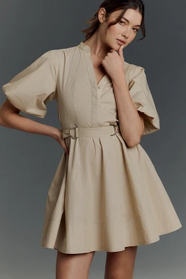 Derek Lam 10 Crosby Short-Sleeve Cotton Mini Shirt Dress