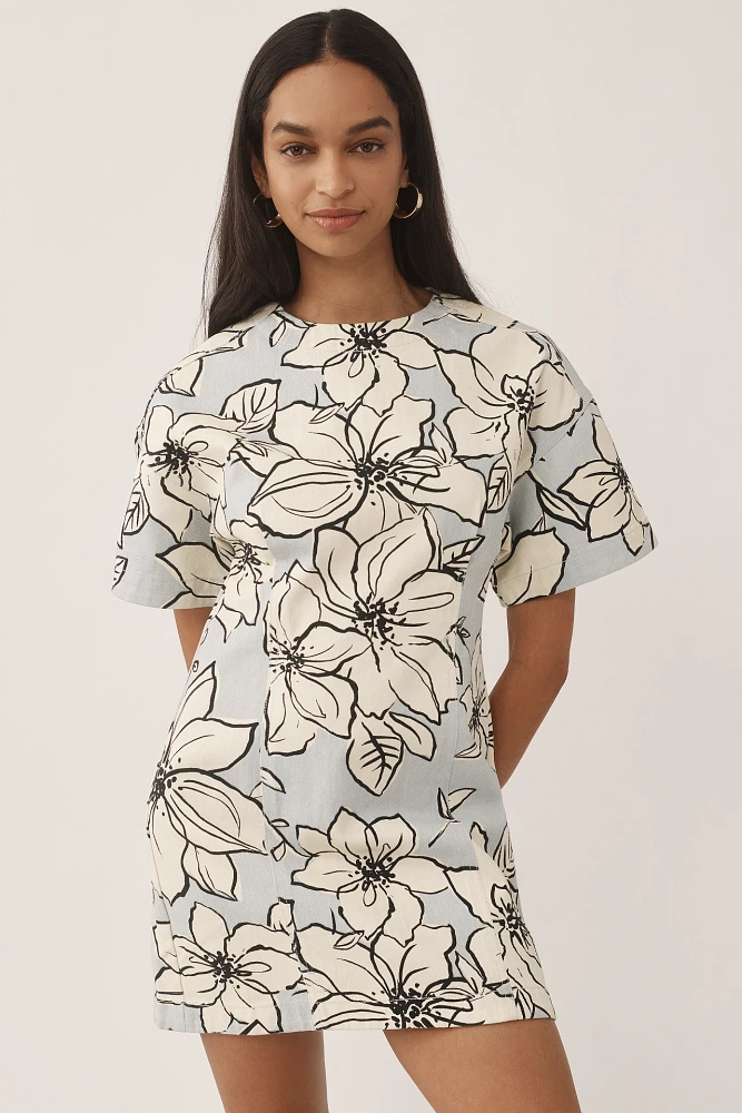 Dhruv Kapoor Short-Sleeve Denim Mini Dress