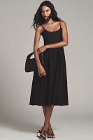 Maeve Sleeveless Square-Neck Drop-Waist Midi Dress