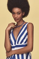 By Anthropologie V-Neck Sleeveless Fit & Flare Midi Dress