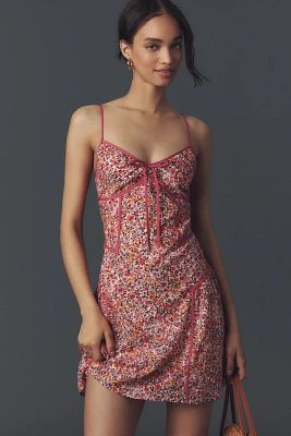 By Anthropologie Paneled Mini Slip Dress