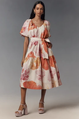 By Anthropologie Short-Sleeve Midi Tent Dress