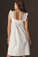 By Anthropologie Sleeveless Poplin Mini Dress