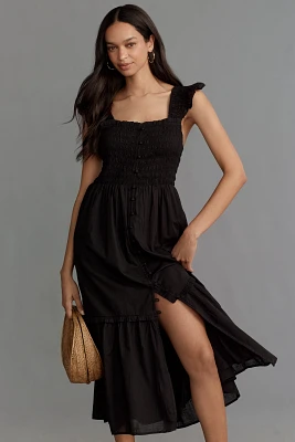 The Peregrine Square-Neck Midi Dress