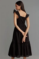 The Peregrine Square-Neck Midi Dress