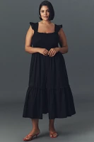 The Peregrine Square-Neck Midi Dress