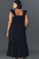 The Peregrine Square-Neck Midi Dress