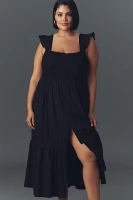The Peregrine Square-Neck Midi Dress