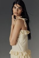 Emma Mulholland on Holiday Ruffle Bubble Mini Dress
