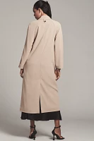 Avec Les Filles Draped Double-Breasted Trench Coat