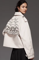 By Anthropologie Crop Trench Coat