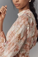 Endless Rose Tiered Mock-Neck Long-Sleeve Romper