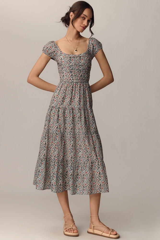 PAIGE Marchella A-Line Midi Dress
