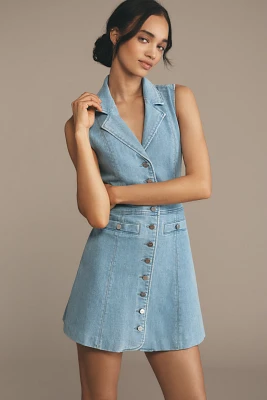 PAIGE Vida Sleeveless Denim Mini Dress