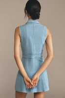 PAIGE Vida Sleeveless Denim Mini Dress