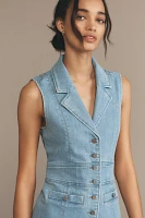 PAIGE Vida Sleeveless Denim Mini Dress