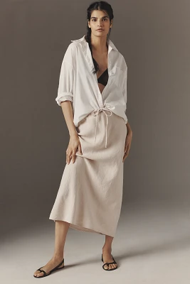 Velvet by Graham & Spencer Beka Linen Midi Skirt