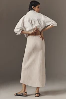 Velvet by Graham & Spencer Beka Linen Midi Skirt