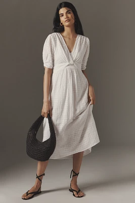 Velvet by Graham & Spencer Eloise Short-Sleeve Gauze Midi Dress