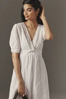 Velvet by Graham & Spencer Eloise Short-Sleeve Gauze Midi Dress