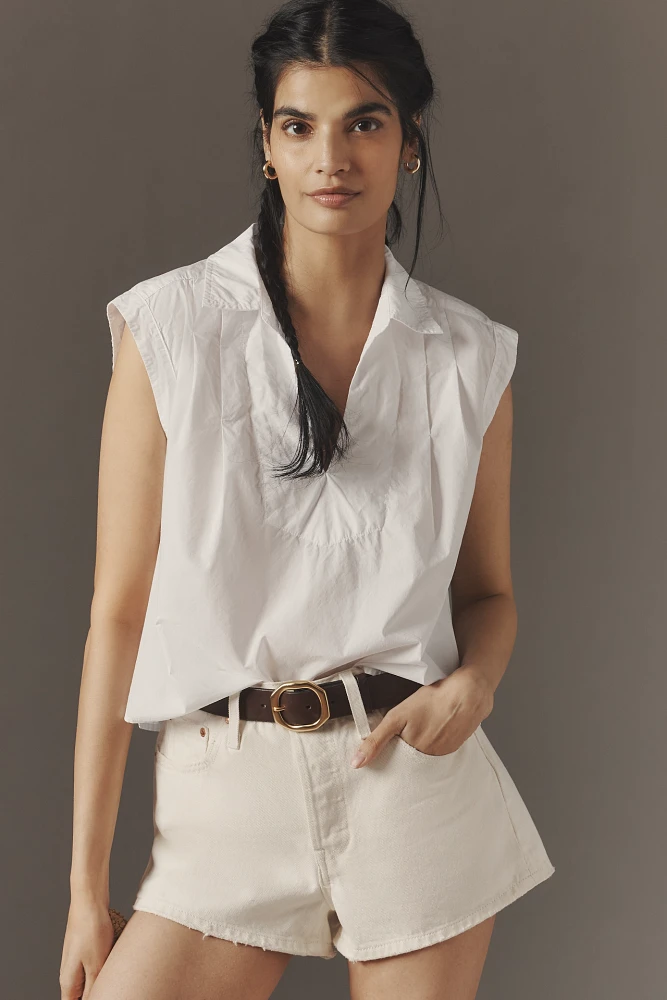 Velvet by Graham & Spencer Florence Collared Poplin Blouse