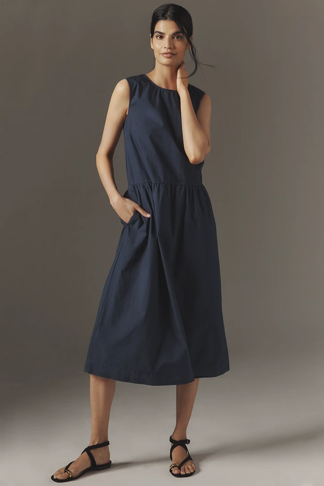 Velvet by Graham & Spencer Masha Sleeveless Poplin Midi Dress