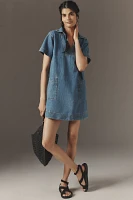 Velvet by Graham & Spencer Delany Short-Sleeve Denim Mini Dress
