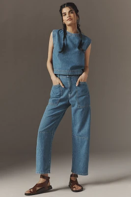 Velvet by Graham & Spencer Farah High-Rise Barrel Denim Pants