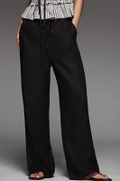 Rails Emmie Linen High-Rise Straight-Leg Pants