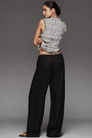 Rails Emmie Linen High-Rise Straight-Leg Pants