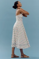 Rachel Antonoff Harper Linen Cotton Blend Printed Midi Dress