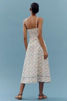 Rachel Antonoff Harper Linen Cotton Blend Printed Midi Dress