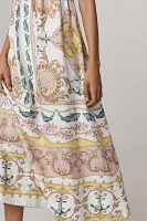 Farm Rio Maritime Magic Linen Blend Sleeveless Maxi Dress