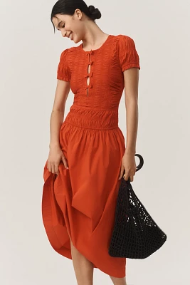 Damson Madder Saffy Short-Sleeve Midi Dress